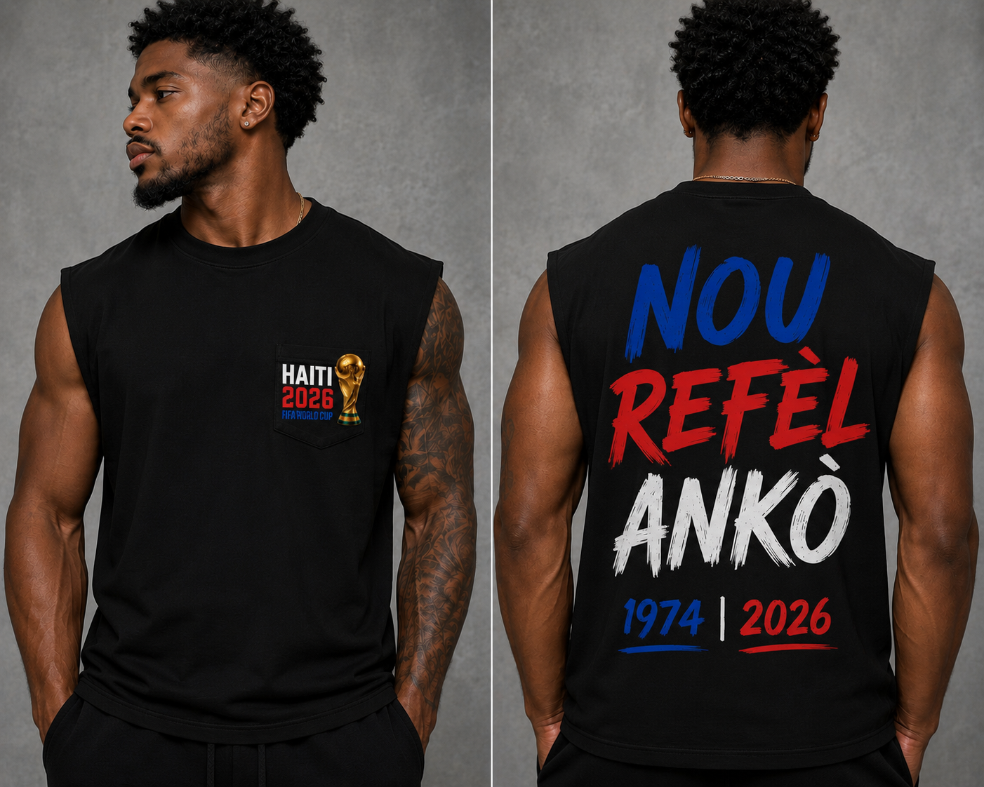 Nou Refèl Ankò – Haiti 2026 Sleeveless World Cup Tribute Shirt