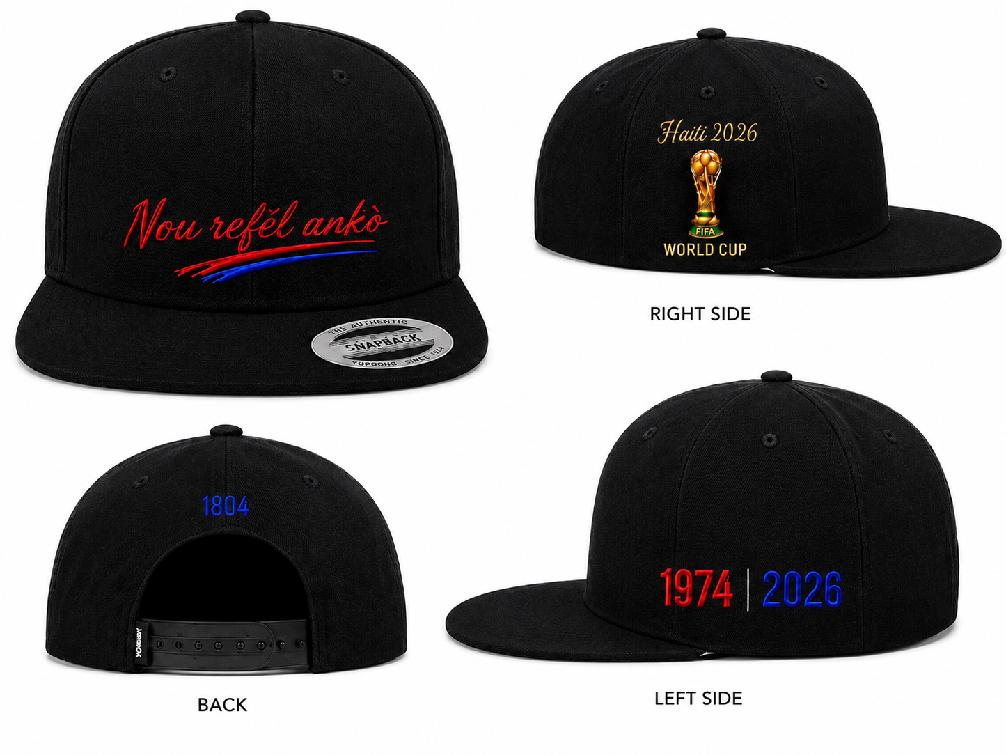 Nou Refèl Ankò Haiti 2026 Snapback Hat – Limited Edition Haitian Pride Cap