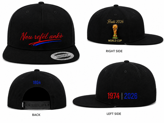 Nou Refèl Ankò Haiti 2026 Snapback Hat – Limited Edition Haitian Pride Cap